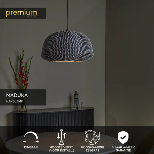 Lucide MADUKA - Hanglamp - 1xE27 - Zwart | Premium - USP